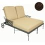 Windham Castings Savannah Tailored Back Deep Seating Double Chaise Lounge Frame Only, Spice