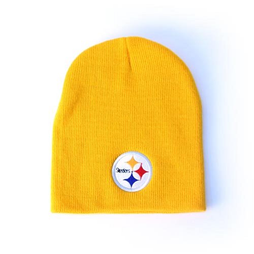 Pittsburgh Steelers Yellow Knit Beanie Hat w/ Embroidered Logo