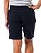 Danskin Soft knit Womens Bermuda Shorts with elastic waist and drawstring, Black L