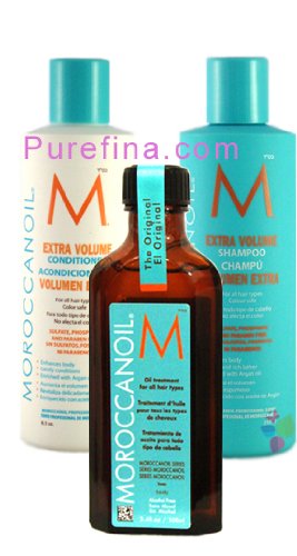  Moroccanoil Extra Volume Shampoo & Condtioner & 3.4oz Oil 