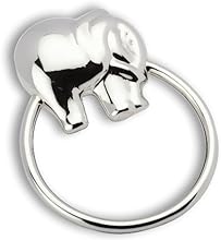 Krysaliis Sterling Silver Baby Rattle, Elephant Ring