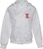 Womens Illinois Fighting Illini White Performance Full Zip Hooded Sweatshirt - S