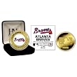 Atlanta Braves 24Kt Gold And Color Team Commemorative Coin