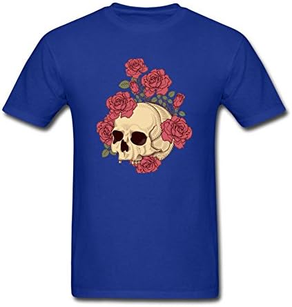 UVGV36 Skull Flower Death Men's T-Shirts