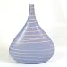 Handmade Lavender Ceramic Bulb Style Flower Vase With Dramatic Line Accents