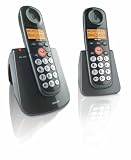 Philips XL3402B/02 Schnurloses DECT-Telefon inkl. Zusatzh�rer und Ladeschale, vollst�ndig vorkonfiguriert - 