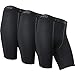 NELEUS Men's Compression Shorts 3 Pack Quick Dry Athletic Running Shorts,6086,Black/Black/Black,L