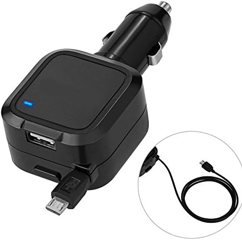 Hengye Mosche Retractable Micro USB Cable Car Charger Charges