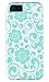 DandyCase 2in1 Hybrid High Impact Hard Sea Green Floral Pattern + Silicone Case Cover for Apple iPhone 5S & iPhone 5 + DandyCase Screen Cleaner