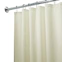 InterDesign Fabric Waterproof Stall Shower Curtain Liner, Sand