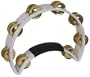 Rhythm Tech RT 1021  Tambourine, White, Brass Jingles
