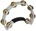 Rhythm Tech RT 1021  Tambourine, White, Brass Jingles