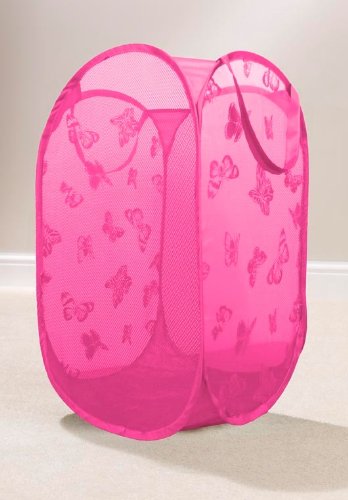Pop-Up Butterfly Room Tidy - Cerise Colour