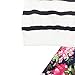 Jastore Kids Girls Clothing Sets Long Sleeve Stripe Shirt+Floral Pants Outfits (5-6 Years) White