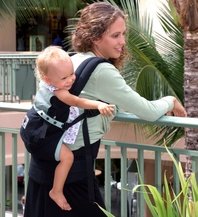 The New Generation ERGO Baby Carrier - Black with Green Lining