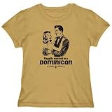 T-Shirt Woman Sand  Happily Married To A Dominican  Dominica Country