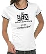 Touchlines Girlie Ringer T-Shirt Von Sex habe ich keine Ahnung..., white, L, B9135