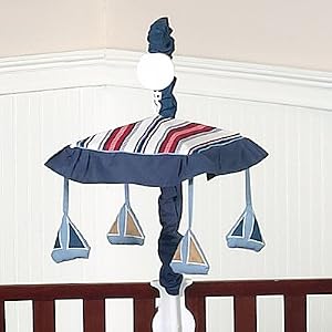 Nautical Nights Sailboat Musical Baby Crib Mobile by JoJo Designs