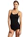 Flexees Women's Fat Free Collection No Roll Romper Camisole, Black, Medium