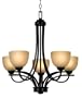 Franklin Iron Works Bennington Collection 5 Light Chandelier