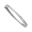 14K White Gold Diamond Bangle Bracelet - 1.00 Ct.