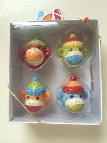 Drawer Pulls Sock Monkey Pulls Set of 4