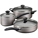 Farberware Dishwasher Safe Aluminum Nonstick 12-Piece Cookware Set, Champagne