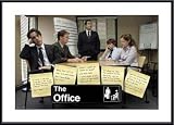 The Office - Cast by unknown 24.00X36.00 Framed with Black Metal Frame