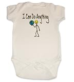 Inspire Clothing Organic I Can Do Anything Bodysuit Natural, 18 Months
