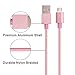 Micro USB Cable, Gkeeny Cords 3 Pack (3FT 3FT 6FT) Nylon Braided USB 2.0 High Speed USB to Micro USB Charging Cables for Android, Samsung, LG, HTC, Motorola, Nokia, and More (Pink)