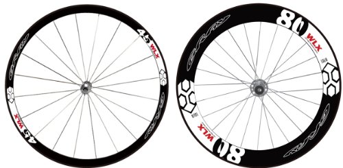 Gray 45/80 High Modulus Carbon Clincher Road Bike Wheel Set (Front/Rear Wheels)