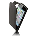 Supergets High Quality Apple Ipod Touch 4G 4TH 5G 5TH (2010,2011,2012) Generation Leather Flip Case Black And LCD Screen Protector