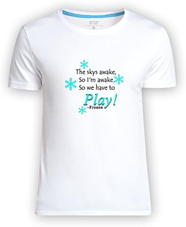 HuaTu Little Boys' The Skys Awake So I'm Awake Cotton T-shirt Tees White Small