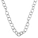 Stylish 14 Karat White Gold Open Cable Necklace 17 Inch