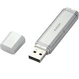 ELECOM USB�t���b�V�� NU 8GB PASS�Z�L�����e�B�@�\�t �V���o�[ MF-NU2A08GSV