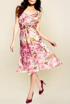 Per Una Speziale Pure Silk Meadow Print Dress [T62-8849H-S-LCTB]