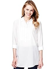 Pure Cotton Dobby Pintuck Shirt