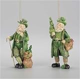 Pack of 6 Irish Santa Claus Christmas Ornaments 5