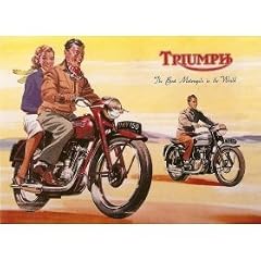 L1320 LARGE TRIUMPH THE BEST MOTOCYCLE IN THE WORLD Metallwerbeschild, XL RETRO ART