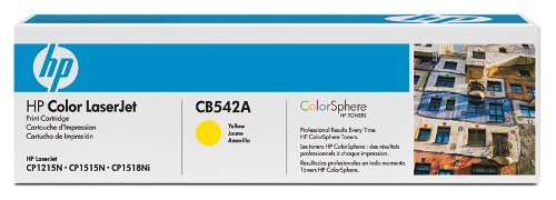 Original HP Color LaserJet CB542A Yellow Print Cartridge in Retail Packaging
