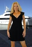 Lace Sleeved Black Cocktail Party Dress