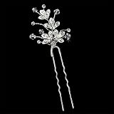 Bridal Hair Pin, Crystal & CZ Floral Vine Pin 245