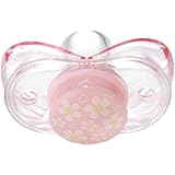 RaZbaby Keep-It-Kleen Pacifier - Pink with Flowers/Hearts