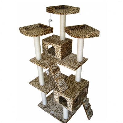 GoPetClub Cat Tree Toy Condo Scratcher Post Pet Furniture F2038