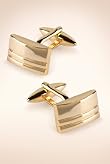 Concave Striped Cufflinks [T09-1238-S]
