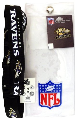 Baltimore Ravens Lanyard with Ticket Holder and Logo Pin