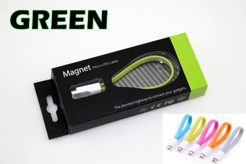 Micro USB Cable for LG Optimus Elite LS696 - VojoTech Magnet Micro USB Cable Green