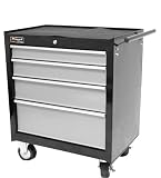 HOMAK BG04027403 27-Inch SE Series 4-Drawer Rolling Cabinet - Black/Gray