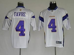 Vikings #4 Brett Favre White Stitched Football Game Jersey