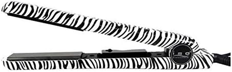 ISO Best Seller Professional Hair Straightener 1.25 inch 100% Ionic Ceramic Plates (Classic Zebra)